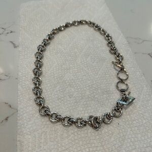 Sterling silver cable link necklace 18”